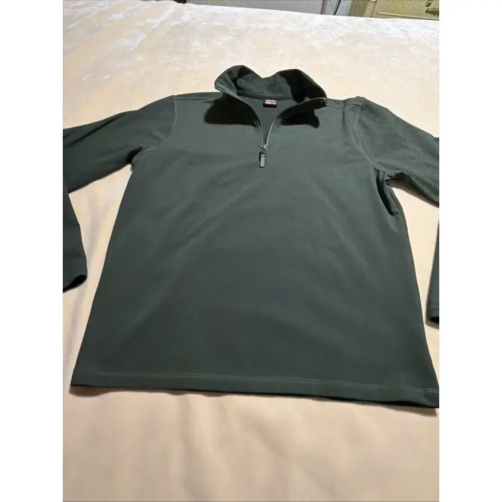 32 Degrees Men’s Heat Tech 1/4 Zip Pullover, Army Green Size Medium